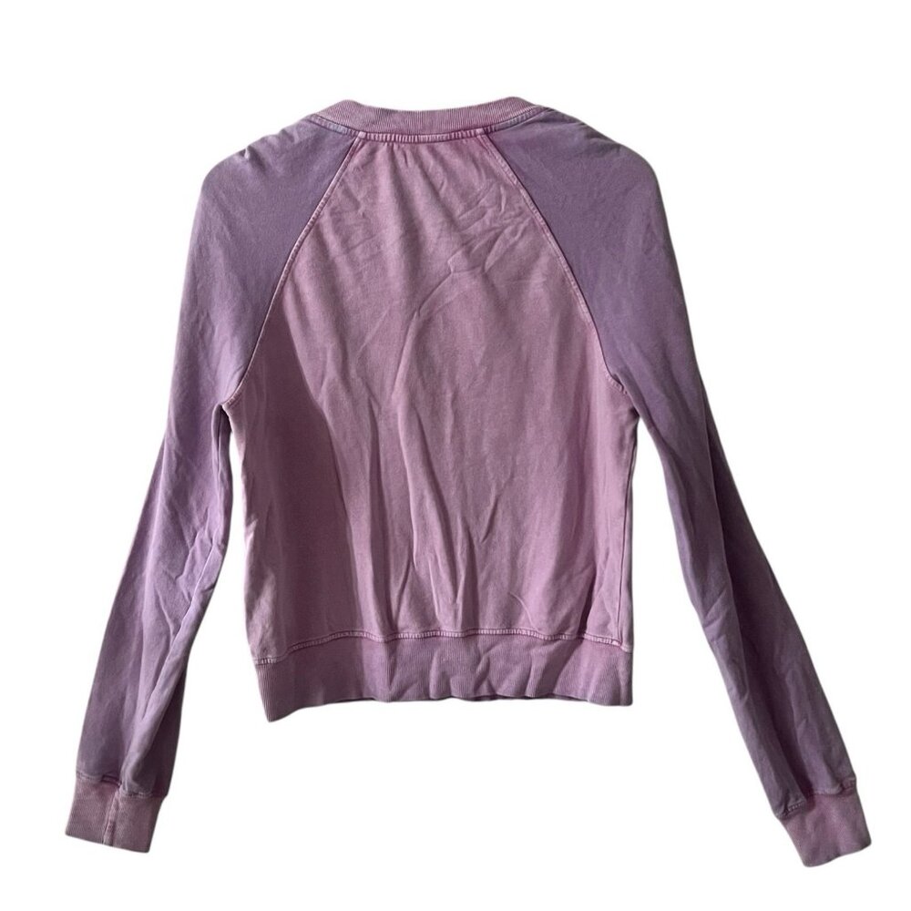 T.LA Ruched Sweatshirt Truly Madly Deeply Pink French Terry Burnout Garment Dyed - Picture 9 of 16